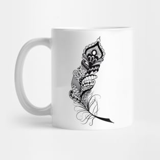 handmade mandala feather Mug